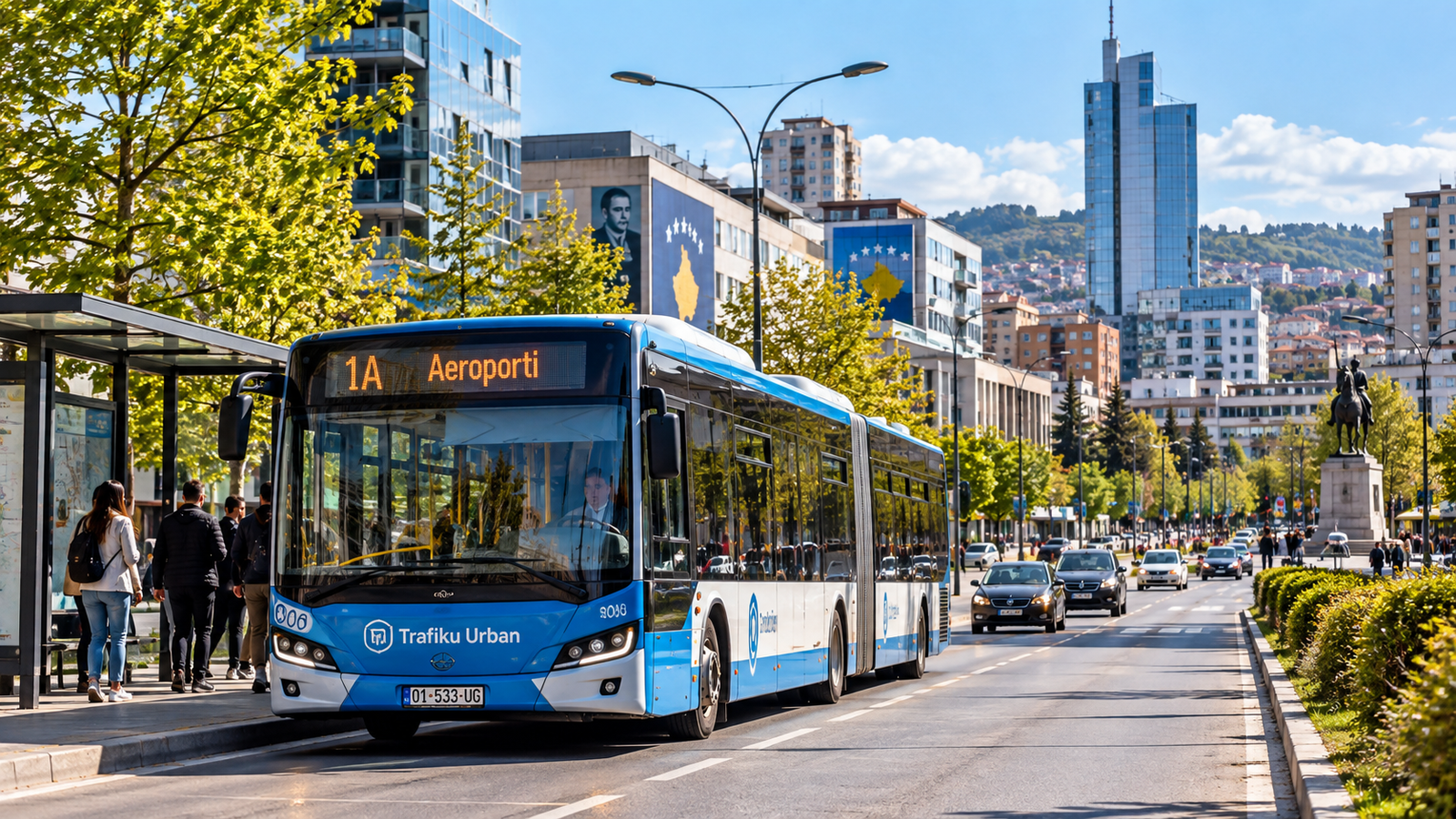 Public transport in Kosovo – city bus in Prishtina
