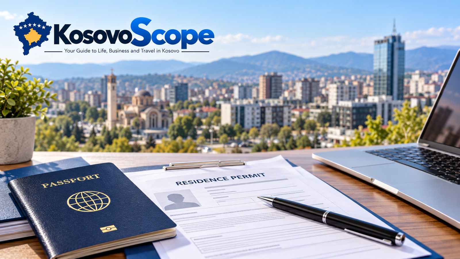 Residence permit in Kosovo for foreigners with application documents and passport