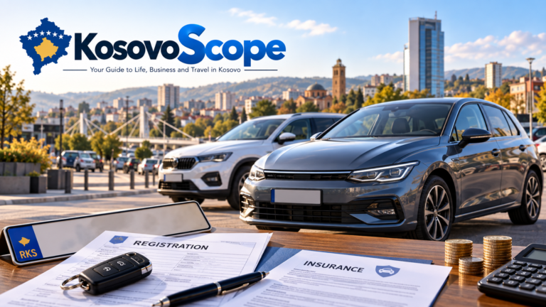 Buying a car in Kosovo with registration and insurance documents